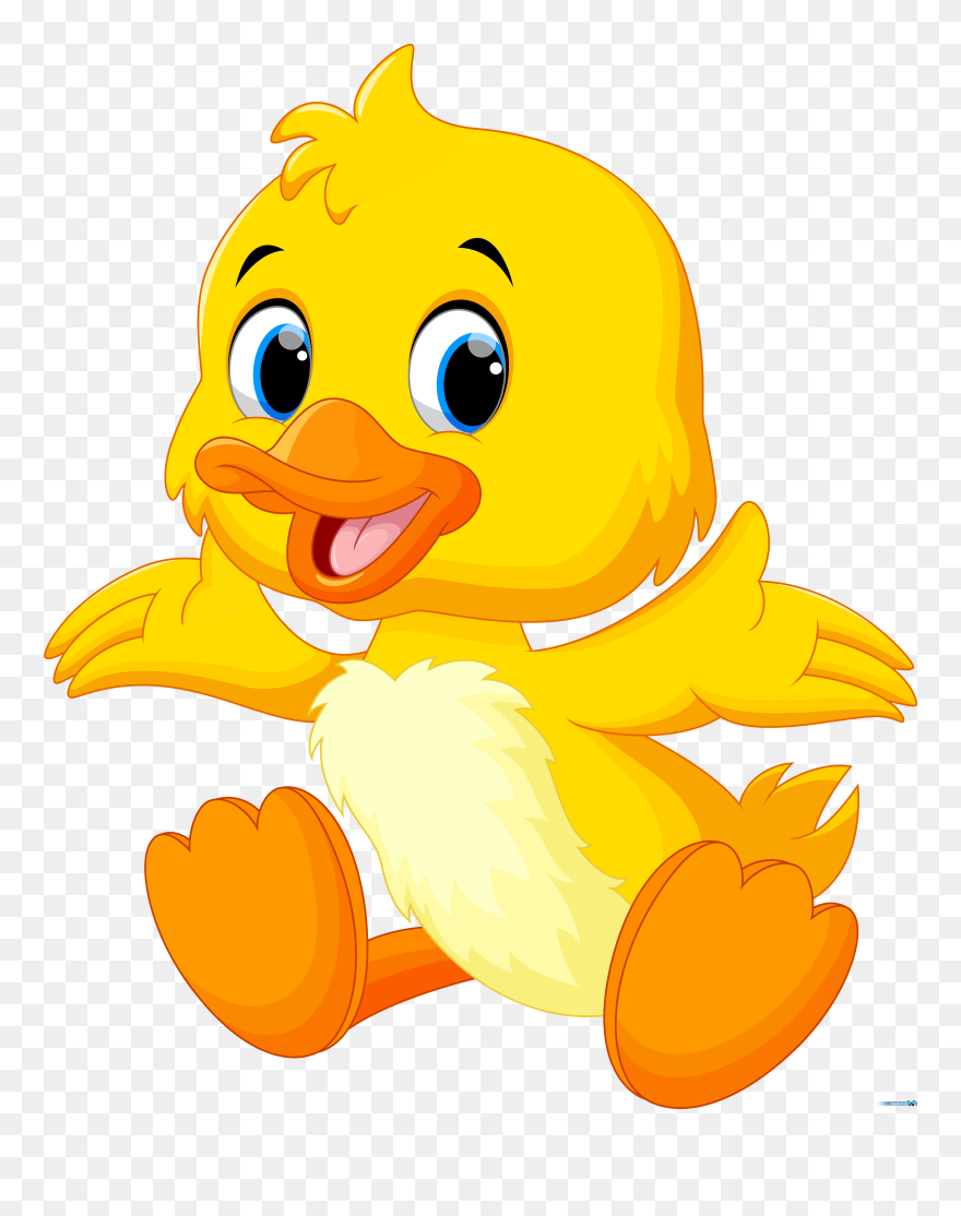 Ducks Clipart Baby Goose - Cute Baby Duck Cartoon - Png Download