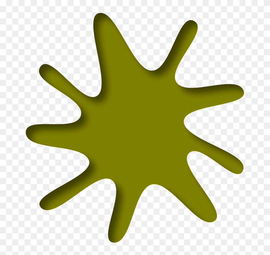 Grasshopper With Shadow Clipart, Vector Clip Art Online, - Paint Splat Cutouts - Png Download