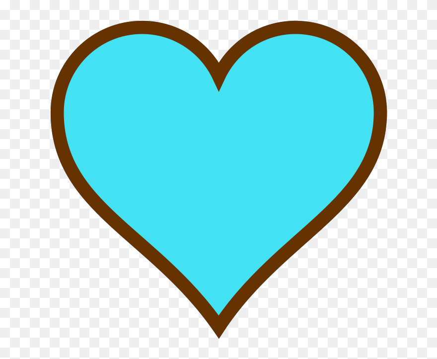 Blue And Brown Heart Svg Clip Arts - Blue And Brown Heart - Png Download