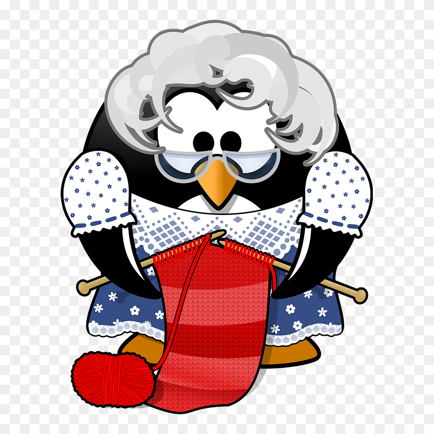 Grandma Penguin Clipart - Png Download