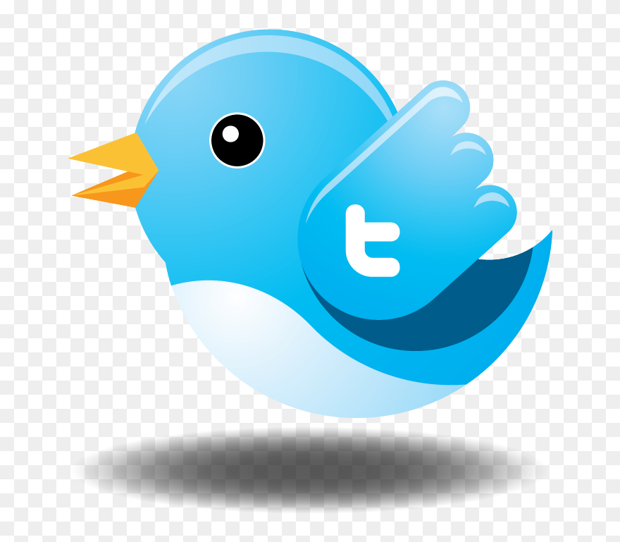 Twitter Blue Bird Logo Clipart