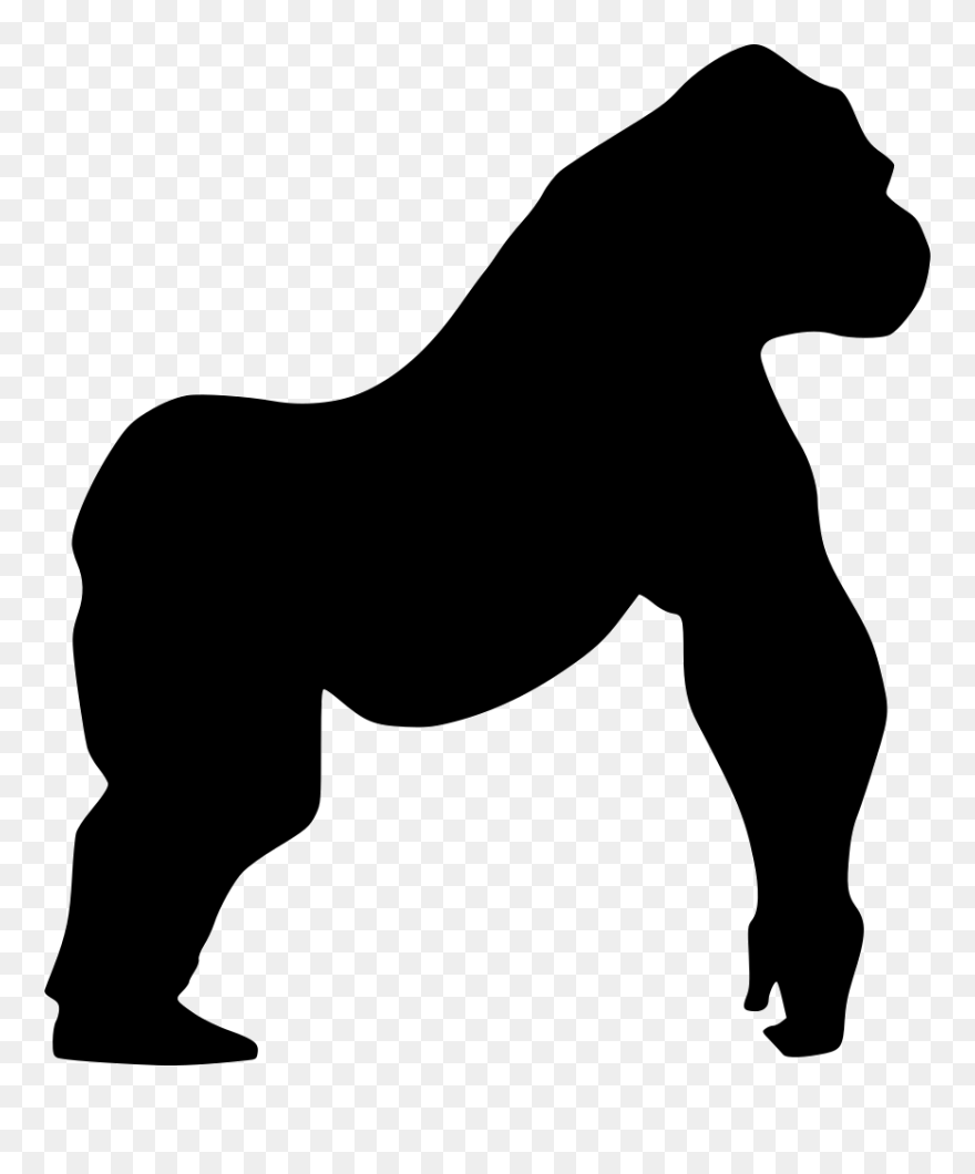 Gorilla Clipart Svg - Gorilla Silhouette Png Transparent Png