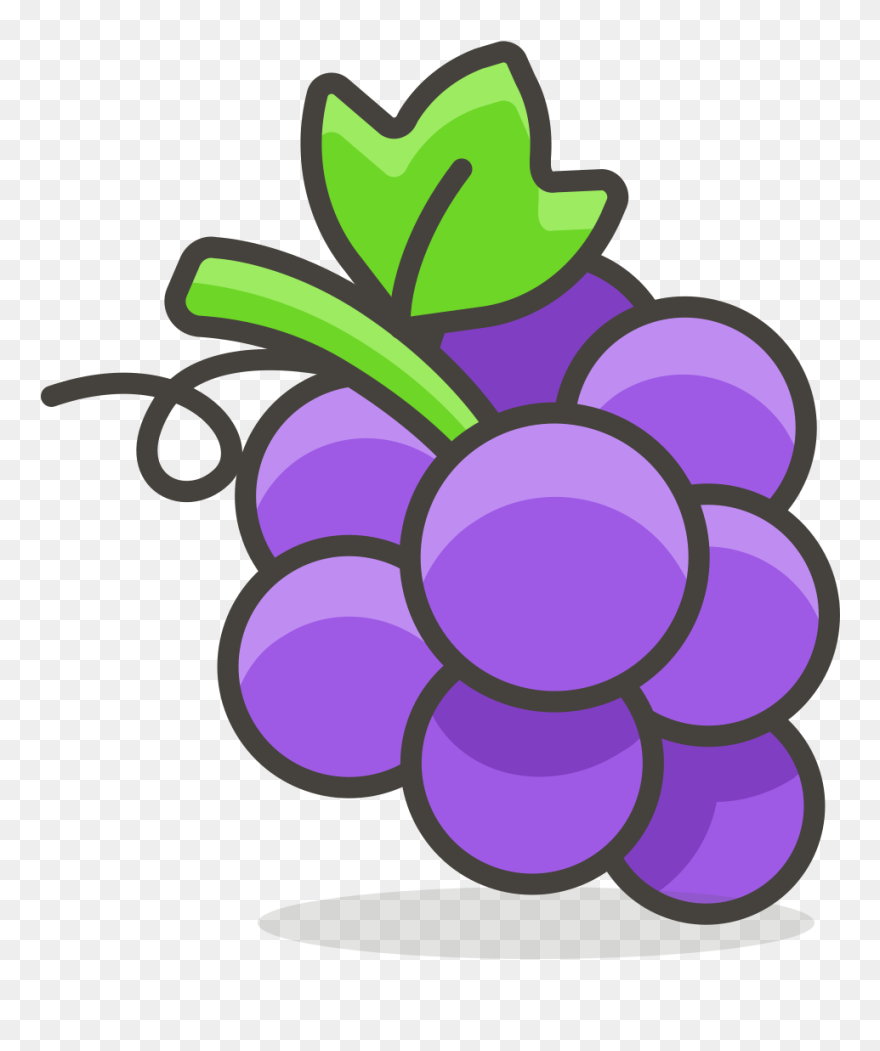 Grapes Emoji Clipart - Anggur Vector - Png Download