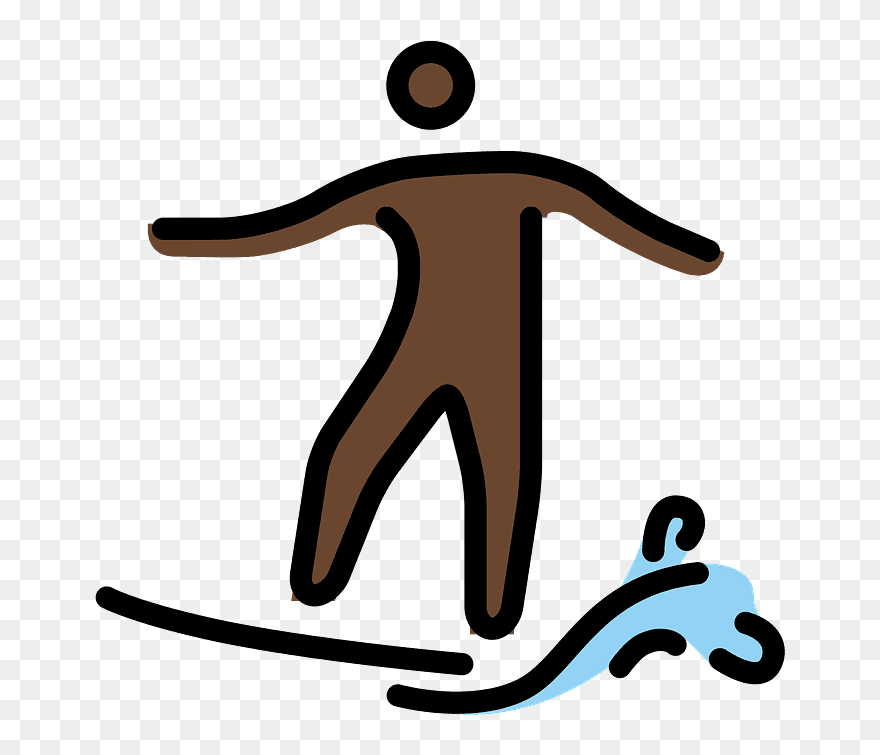 Person Surfing Emoji Clipart - Clip Art - Png Download