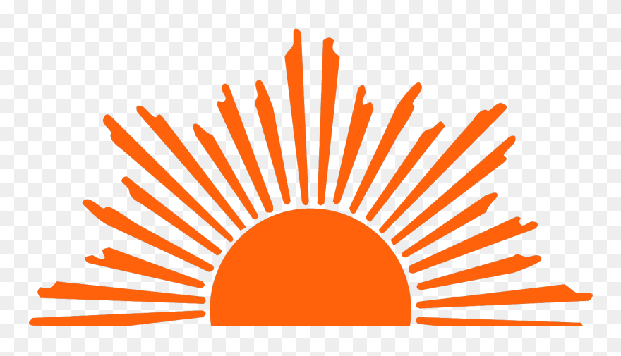 Morning Clipart Rising Sun, Morning Rising Sun Transparent - Half Sun Transparent Background - Png Download