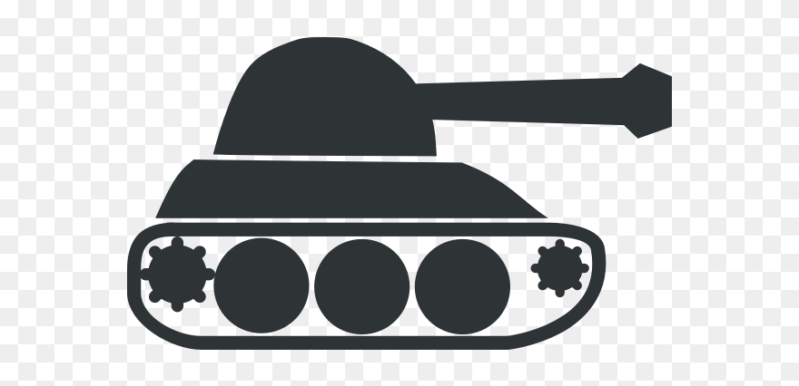 Black Army Tank Vector Icon - Army Tank Clipart - Png Download