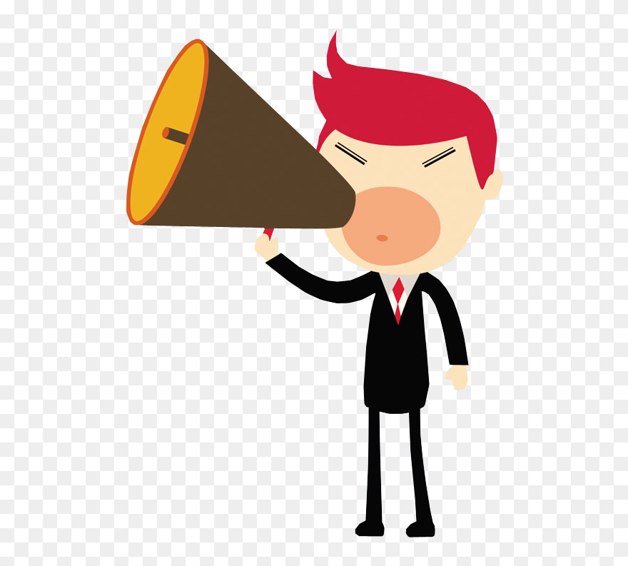 Transparent Megaphone Clipart Png - Shouting Png