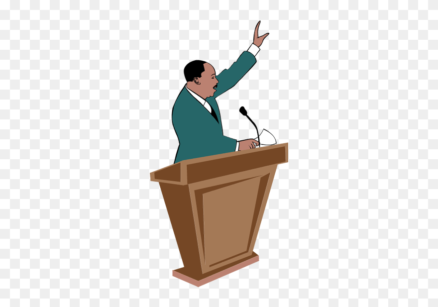 Clip Art King Martin Luther Day Podium King Martin - Speech Podium Clipart - Png Download