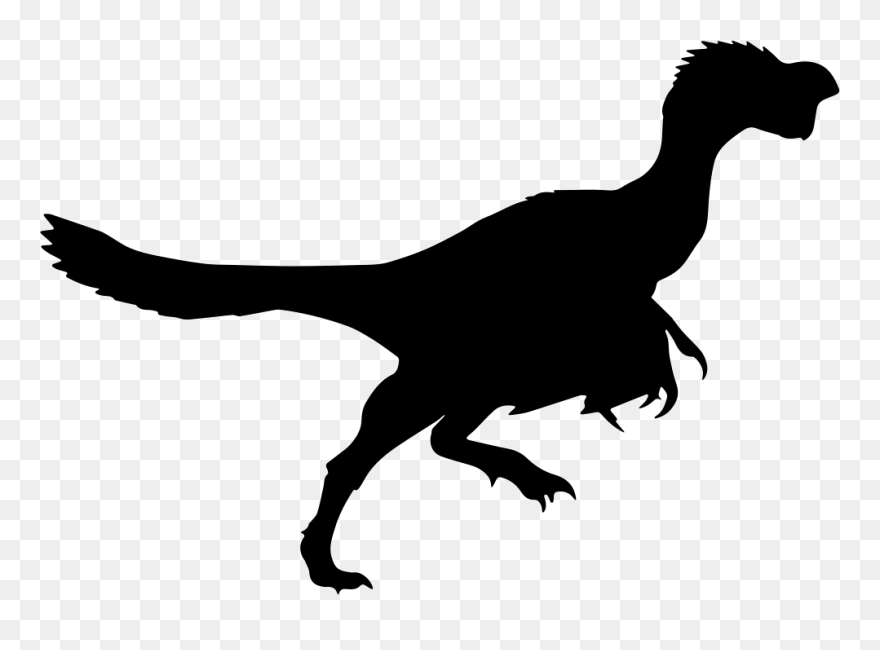 Velociraptor Dinosaur Vector Graphics Clip Art Portable - Dinosaur Silhouette - Png Download