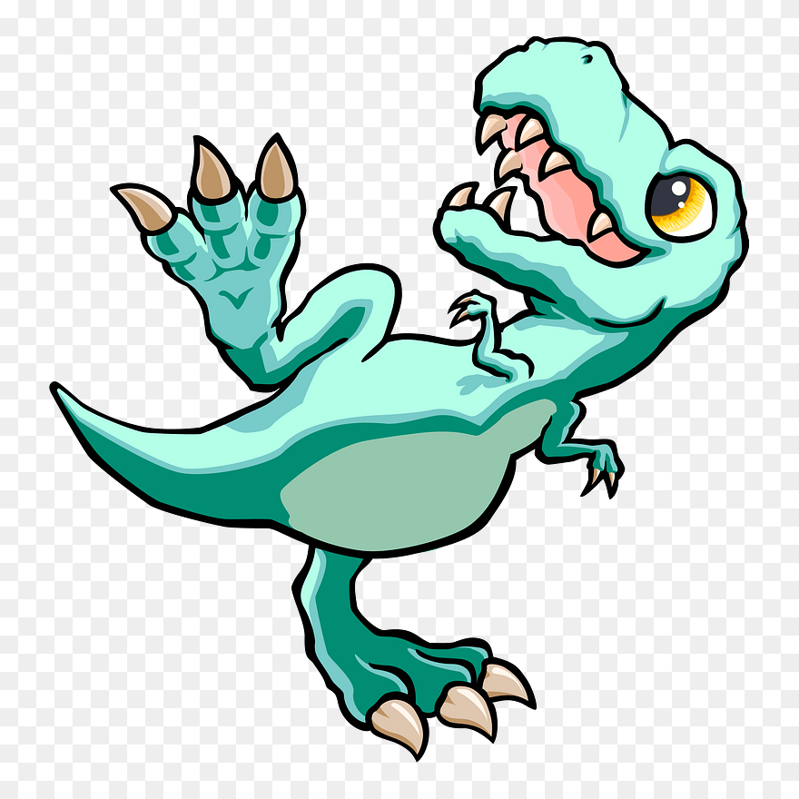 T Rex 01 Clipart - Gambar T Rex Dinosaurus Kartun - Png Download
