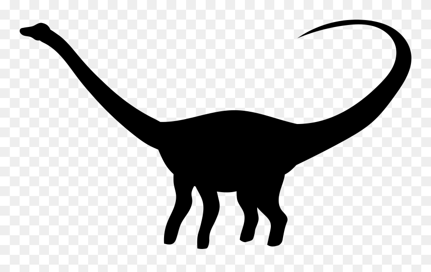 Dinosaur Silhouette Png Transparent Clip Art Image - Silhouette Transparent Background Dinosaur Clip Art