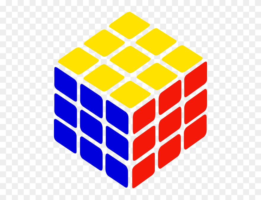 Free Vector Rubik"s Cube Simple Clip Art - Rubik's Cube Vector - Png Download