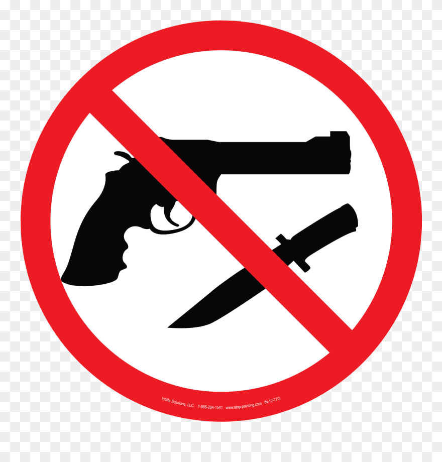 Gun Clipart Knife - No Weapons Clipart - Png Download
