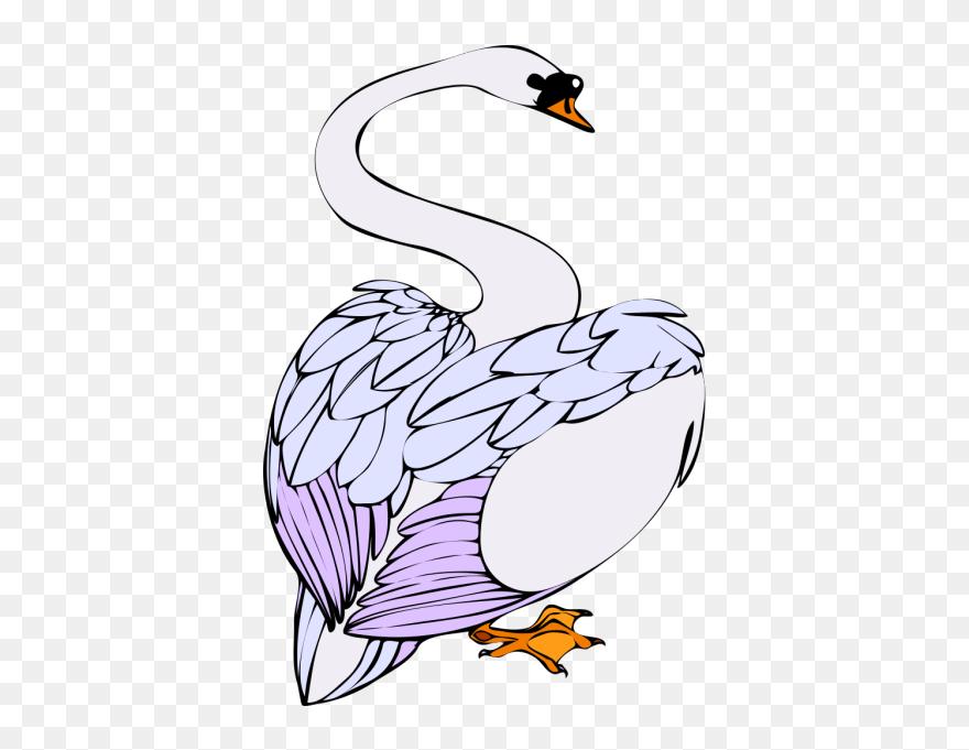 Swan Making A Heart Png Clip Art - Swan Cartoon Transparent Png