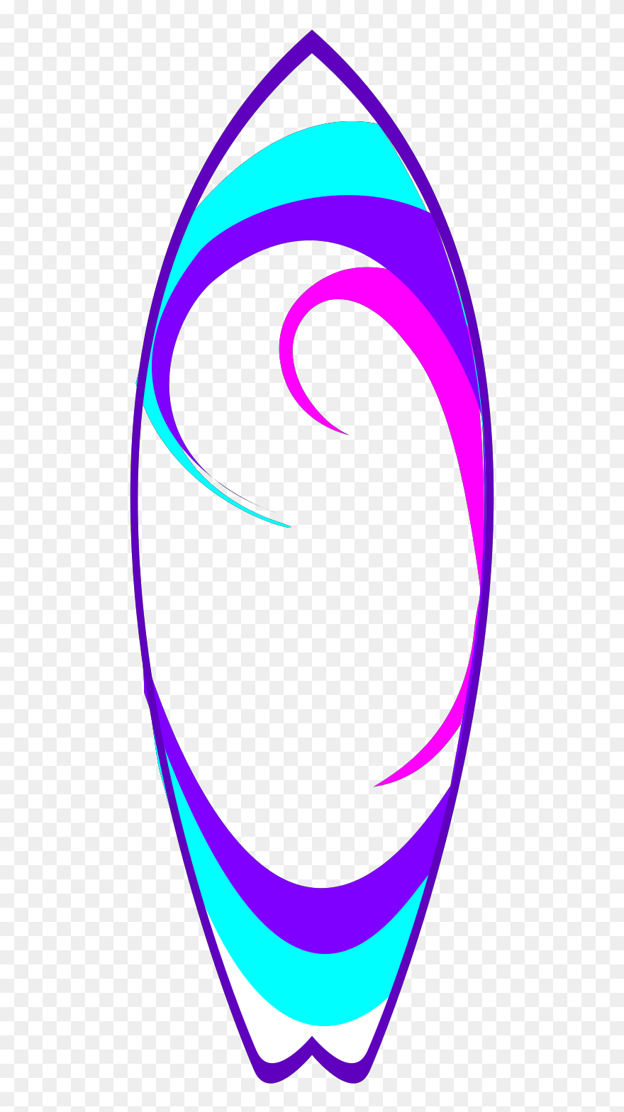 Clip Art Surf Board - Png Download