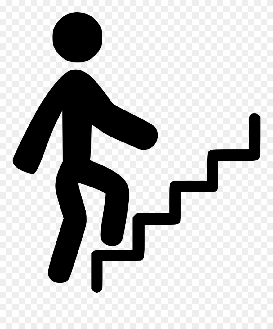 Human Clipart Climbing - Climbing Stairs Clipart Png Transparent Png