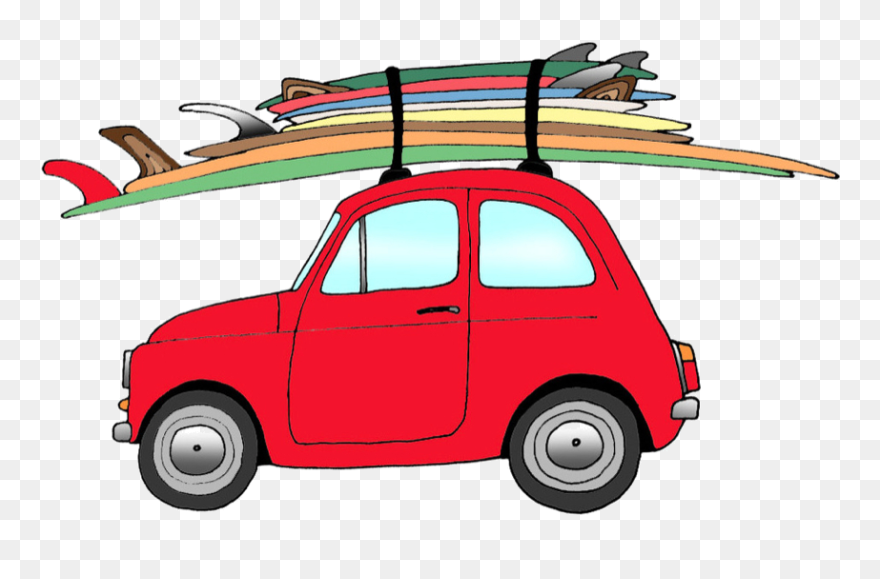 Rentals Rental In Waikiki - Surfboard On Car Clip Art - Png Download
