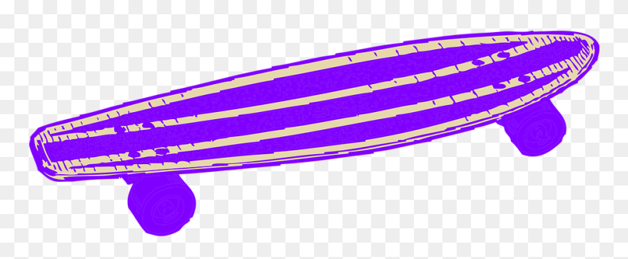 Free Vector Graphic Skateboard Purple Isolated Blue - Skateboard Purple Clipart - Png Download