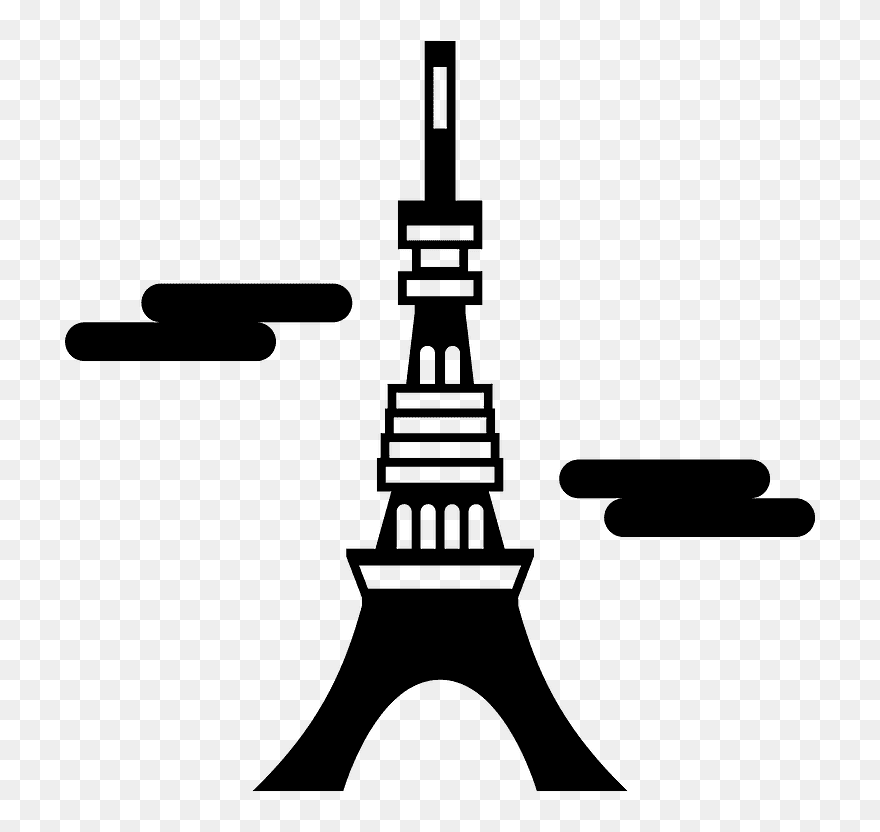Tokyo Tower Emoji Clipart - Tokyo Emoji - Png Download