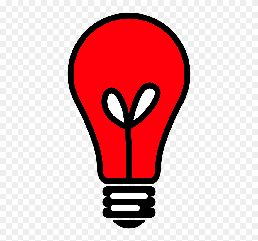 Sunny Clipart Red - Pink Light Bulb Clip Art - Png Download