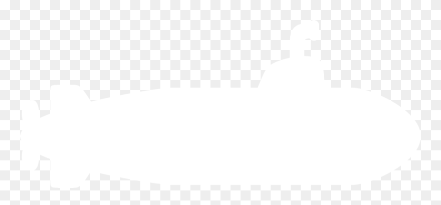 Red Clipart Submarine - Submarine Silhouette White - Png Download