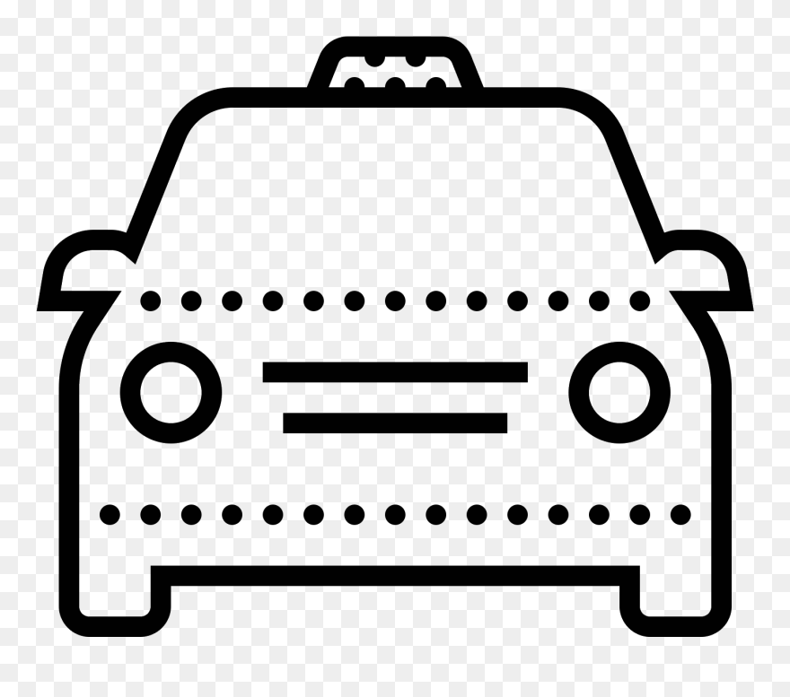 This Is An Icon Of A Taxi Cab - Icon Car White Png Clipart