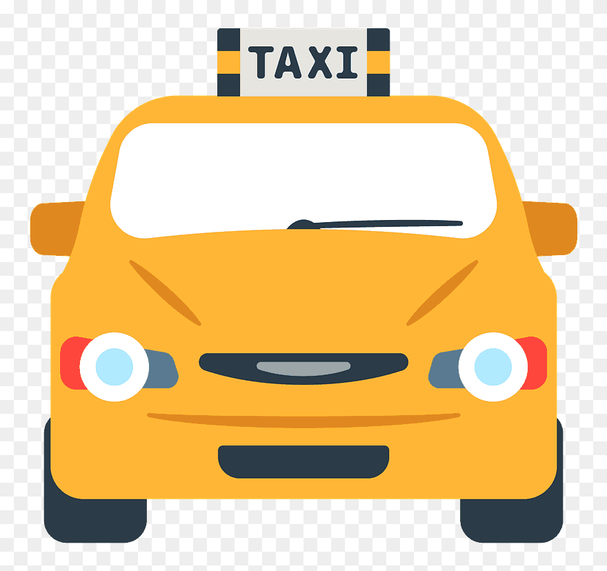 Oncoming Taxi Emoji Clipart - Emoji Taxi Driver - Png Download