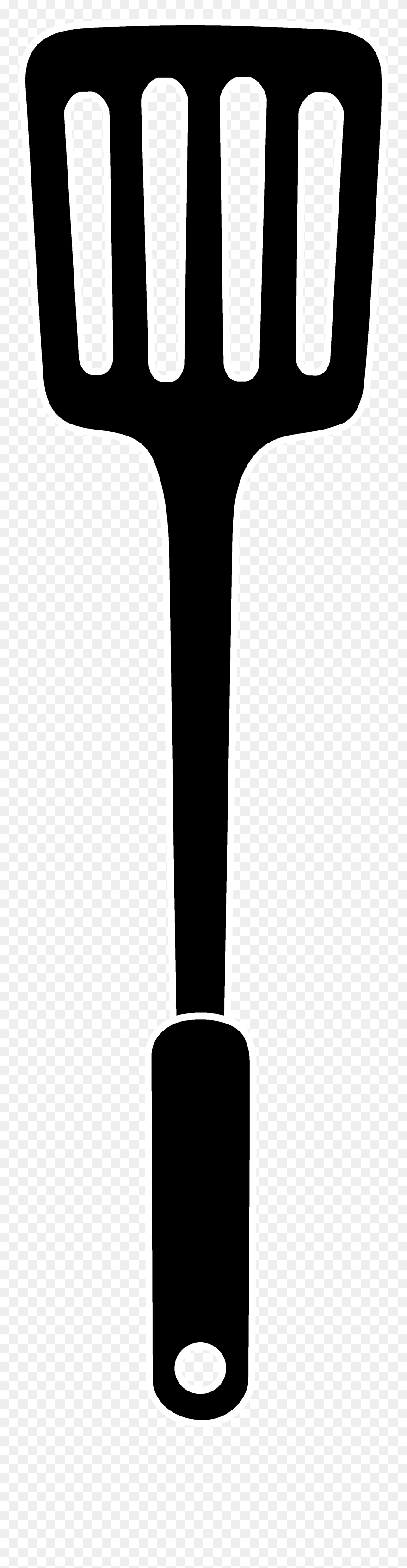 Spoon Clipart Cooking Utensil - Spatula Clipart Black And White - Png Download