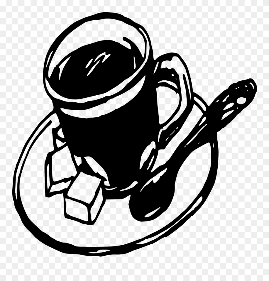 Cup, Spoon Svg Clip Arts - Cangkir Kopi Vektor Png Transparent Png