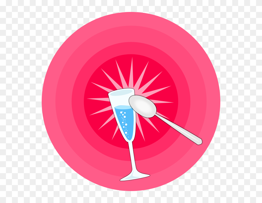 Party Glass, Plate And Spoon Vector Image - Clip Art - Png Download