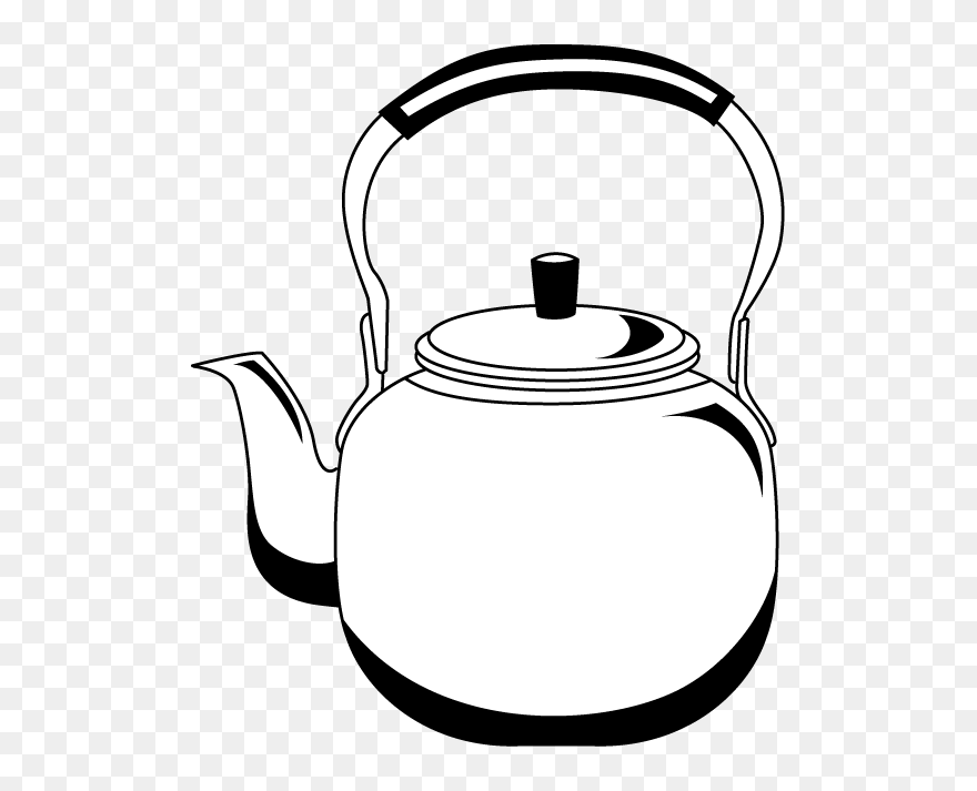 Kettle Clipart - Clip Art Black And White Kettle - Png Download