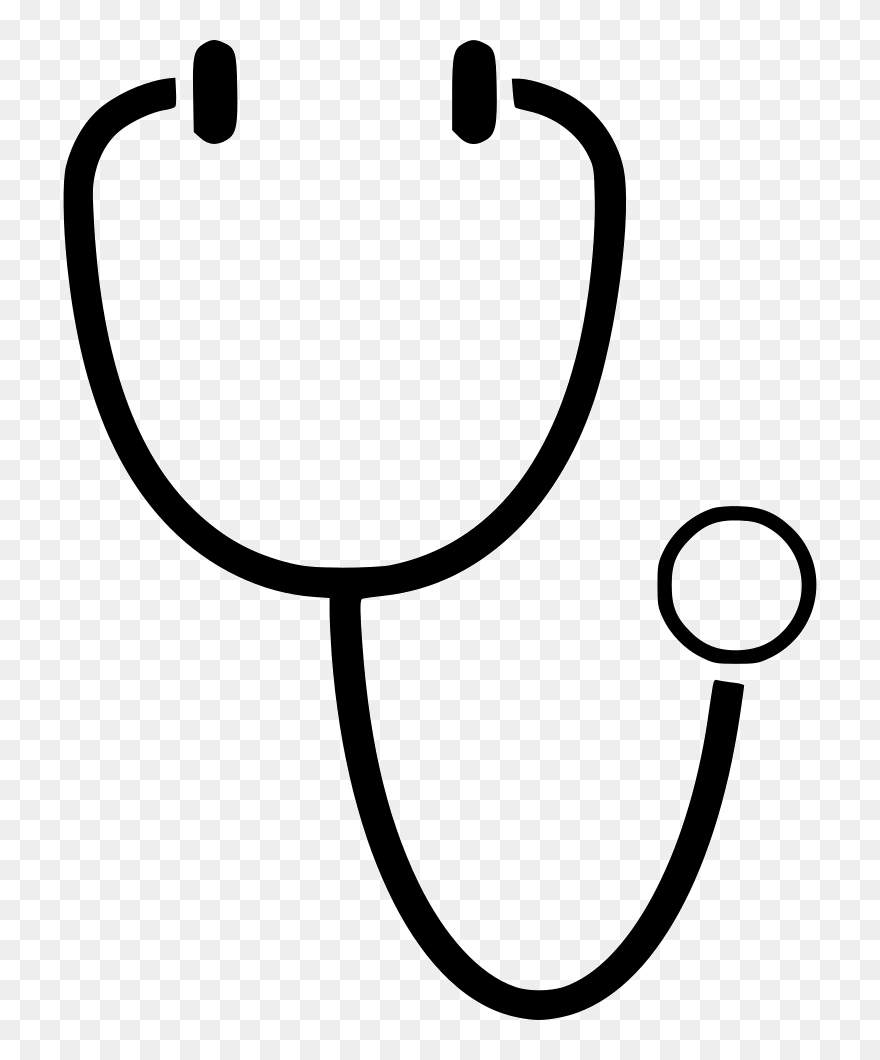 Stethoscope - Stethoscope Clipart Black And White - Png Download