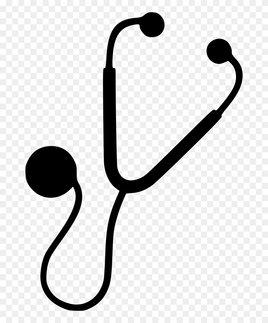 Stethoscope Svg Png Icon Free Download - Stethoscope Black And White Png Clipart