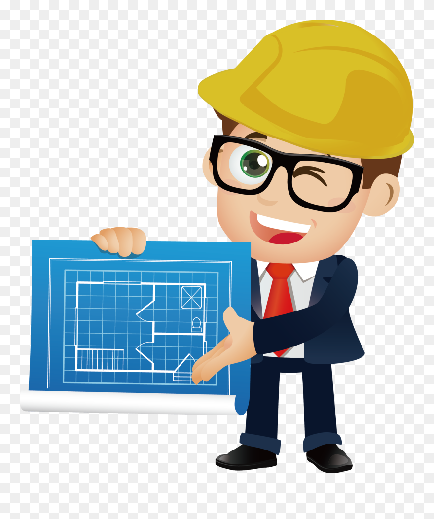Architectural Engineering Cartoon Transprent - Engineer Cartoon Png Clipart