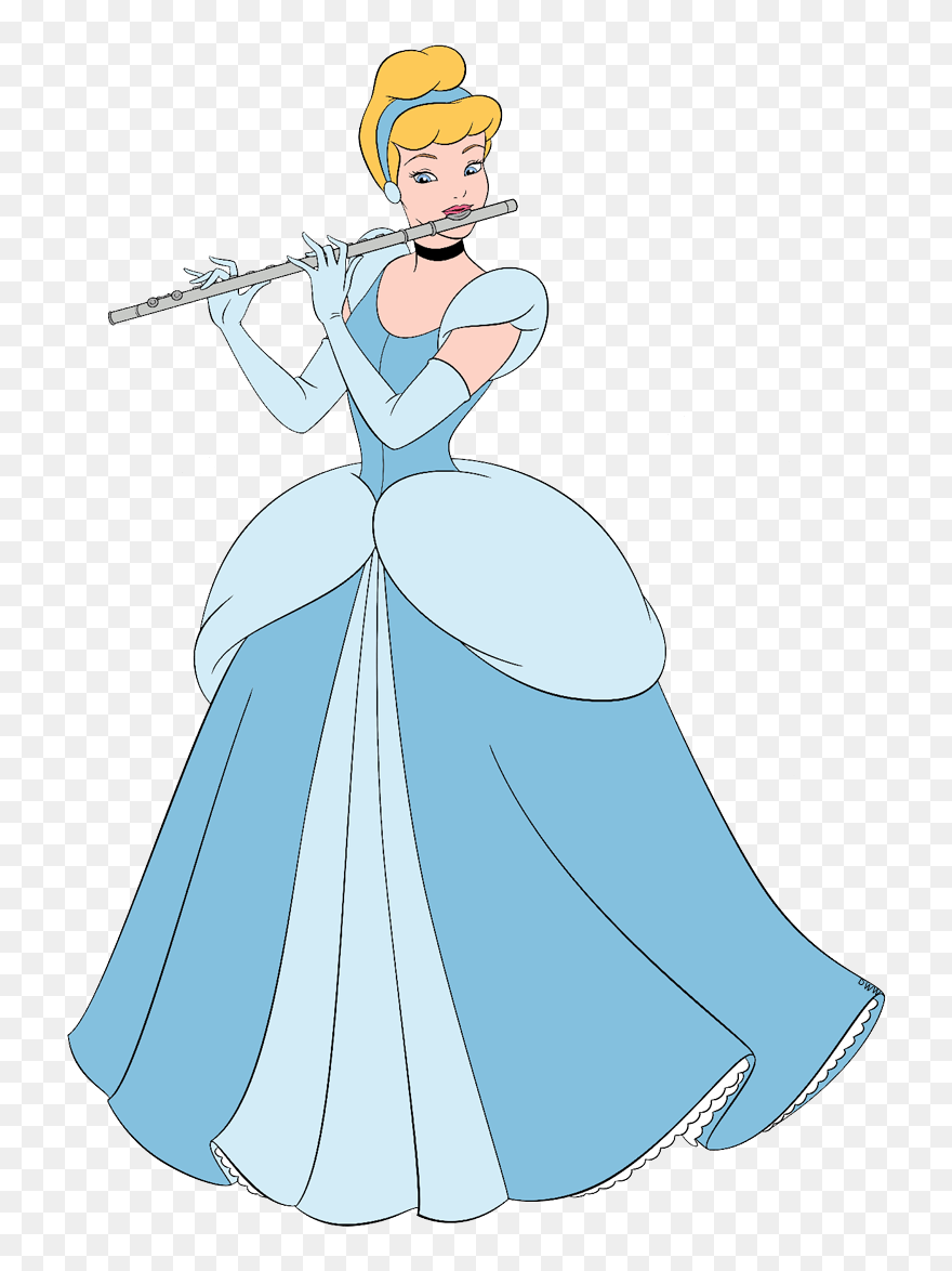 Cinderella With A Flute Clipart