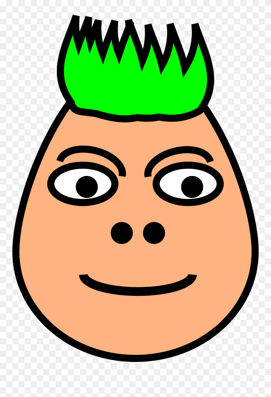 Brown Egg With Hair Clipart
