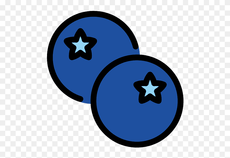 Blueberries Emoji Clipart - Maitys 48 Pieces 4 Sizes Hanging Gold Star Cutouts - Png Download