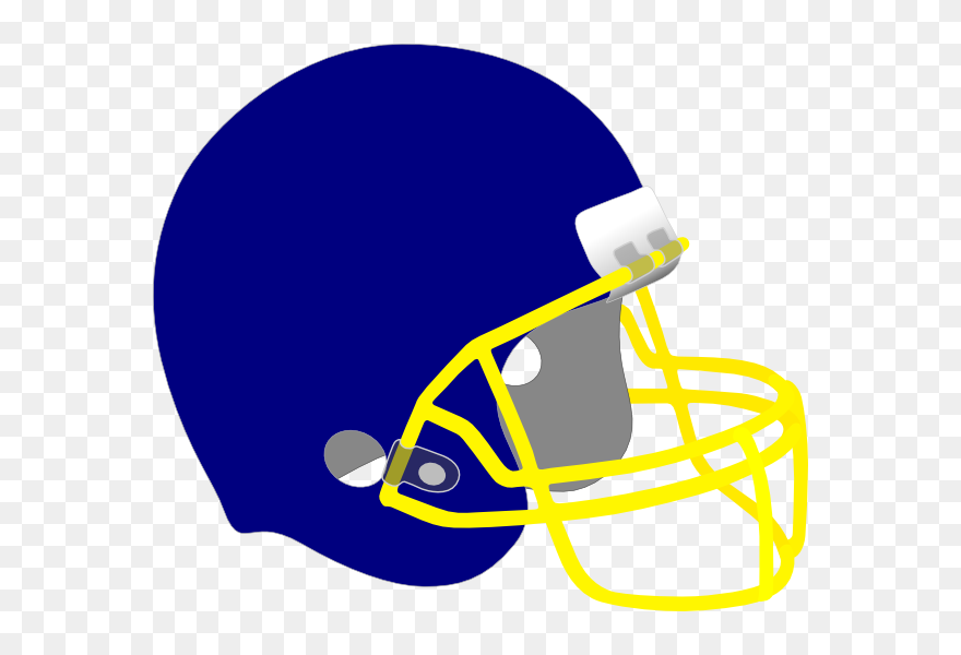 Blue And Yellow Football Helmet Clipart