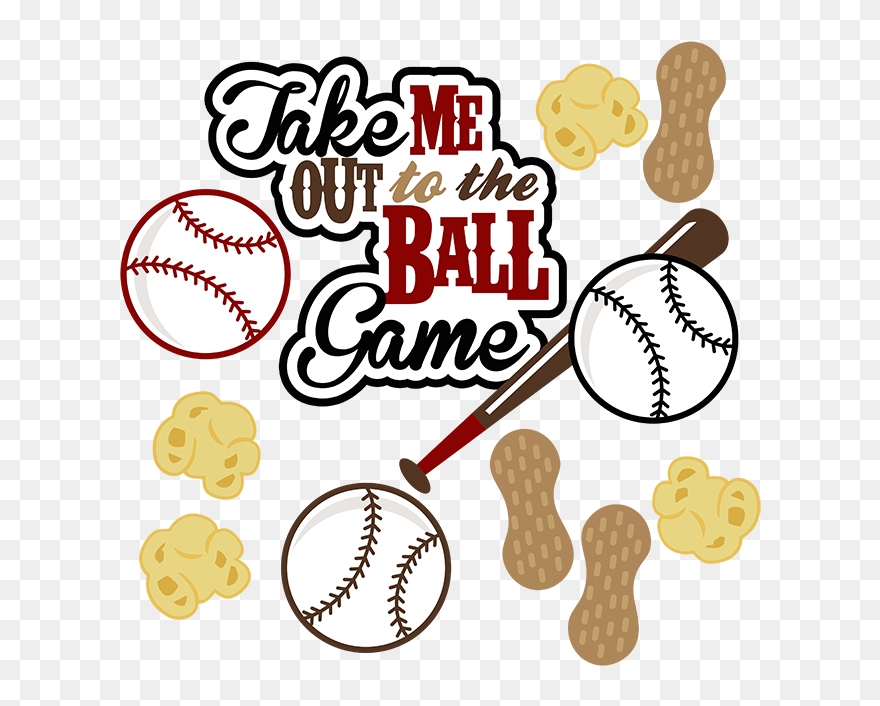 Kids Baseball Game Clipart Clip Art Transparent Library - Baseball Take Me Out To The Ball Game - Png Download