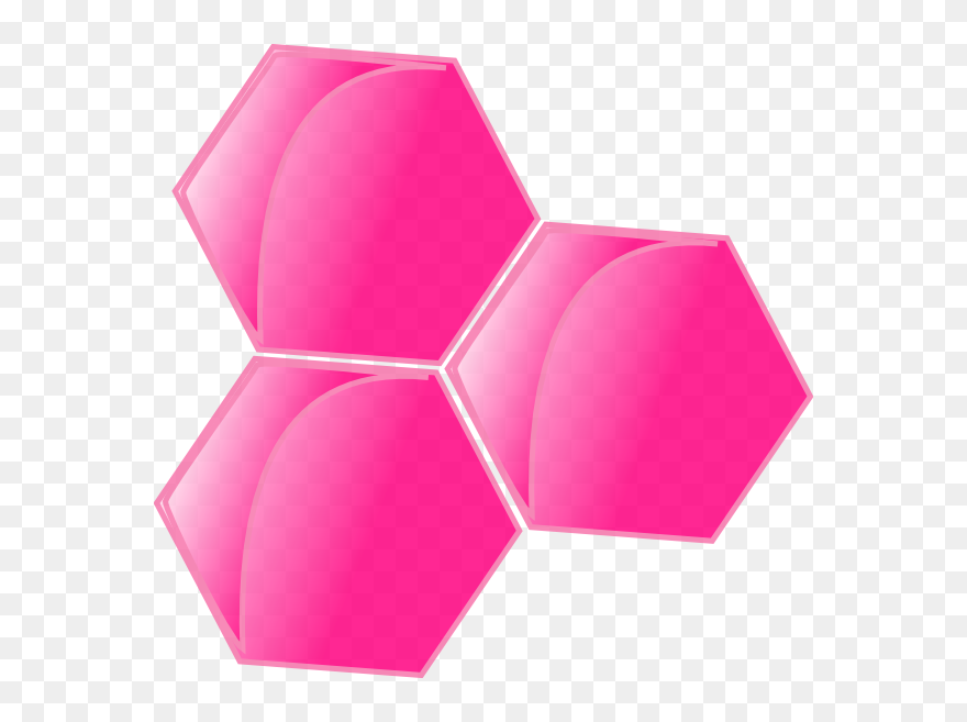 Pink Honeycomb Clipart - Png Download