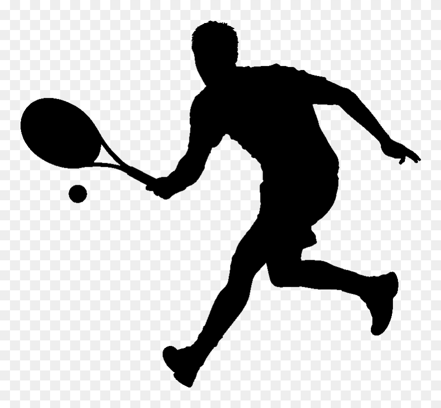 Tennis Player Beach Tennis Sport Ball - Silhouette Tennis Vector Free Clipart