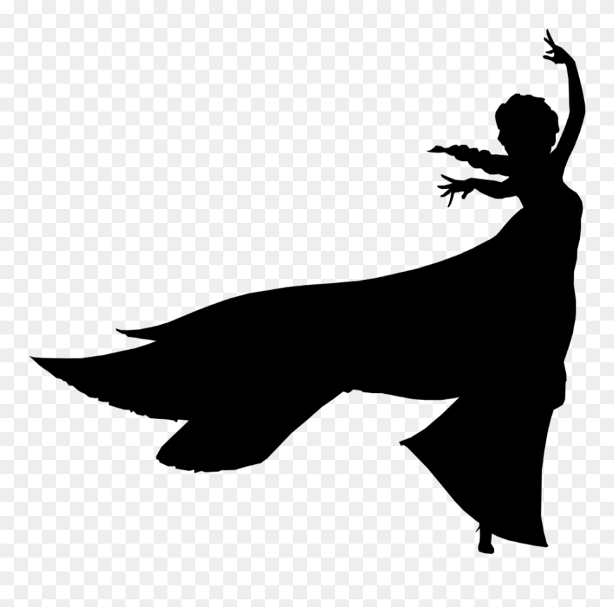 Elsa Anna Olaf Silhouette Kristoff - Disney Elsa Silhouette Clipart