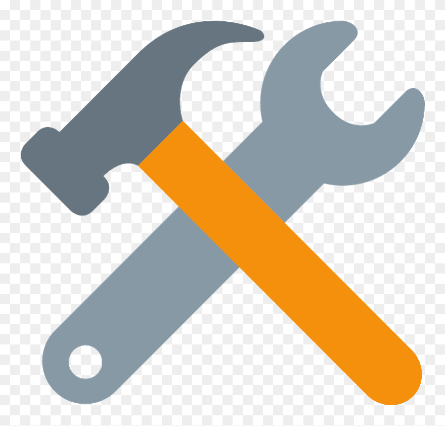 Hammer And Wrench Emoji Clipart - Hammer And Wrench Emoji - Png Download