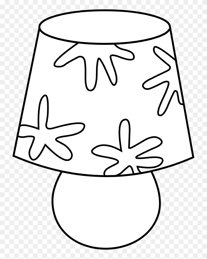 Bw Clipart Lamp - Lamp Black And White - Png Download