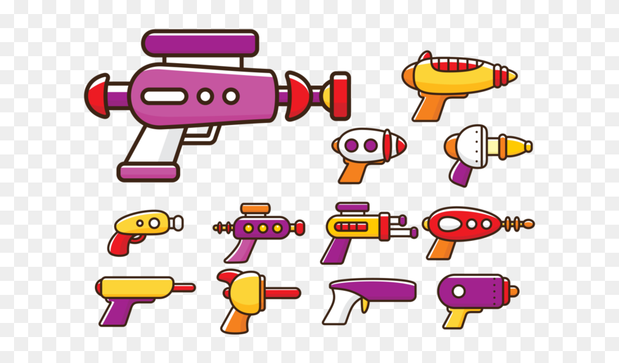 Laser-pistole Cartoon Vektor - Cartoon Ray Gun Drawing Clipart