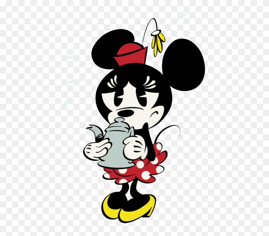 Mickey Mouse Minnie Worried - Cartoon Minnie Mouse Shorts Clipart