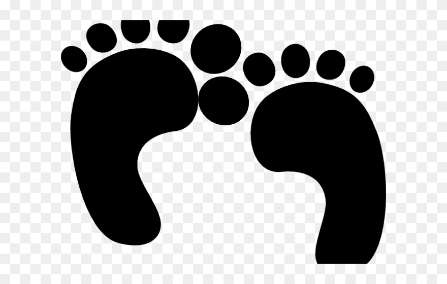 Sparkle Clipart Baby Footprint - Baby Feet Vector Png Transparent Png