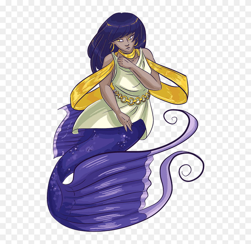 Cartoon Mermaid Clipart - Cartoon Marmeid - Png Download