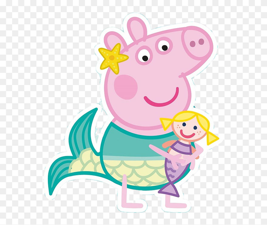 Peppa The Mermaid Clipart - Peppa Pig The Mermaid - Png Download