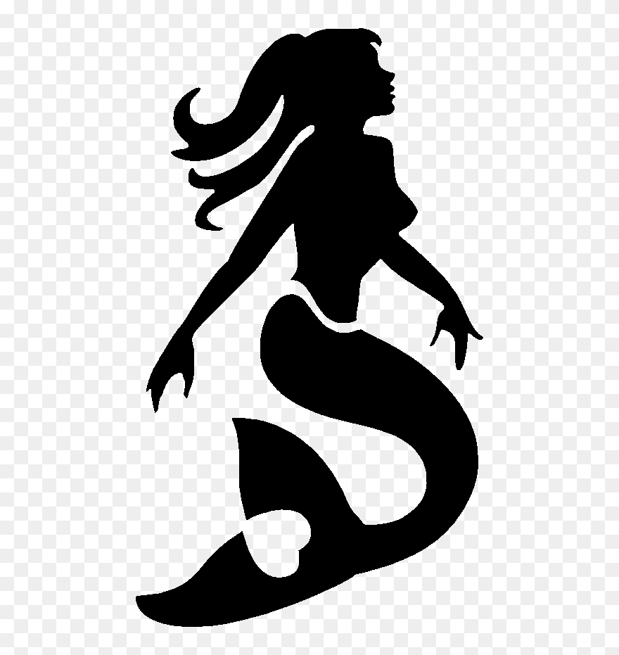 Ariel Stencil Mermaid Art Airbrush - Printable Mermaid Pumpkin Stencil Clipart